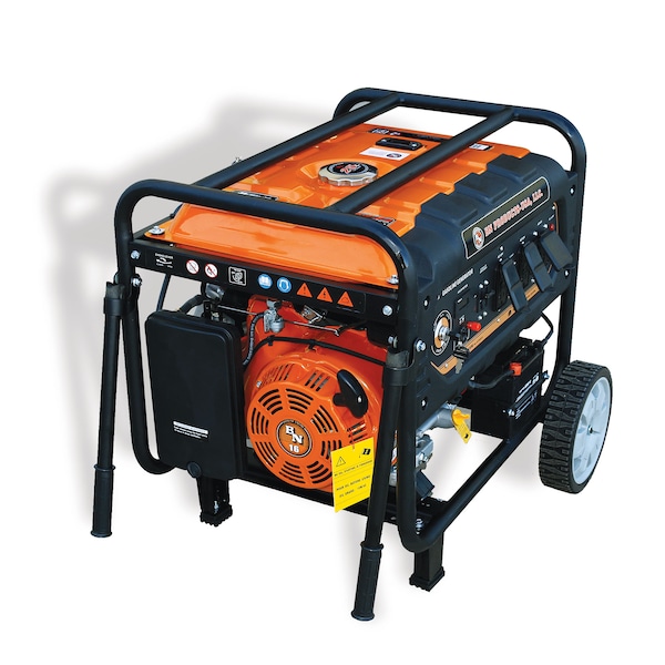 Bn Products Usa Portable Generator, Gasoline, 9,400 W Rated, 9,500 W Surge, Electric Start, 37.5 A/8.3 A BNG9000